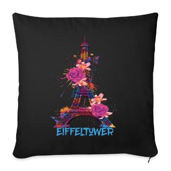 Paris-Souvenir-France-Français-L’amour de l’œuf - Housse de coussin décorative 45 x 45 cm - noir - Devant