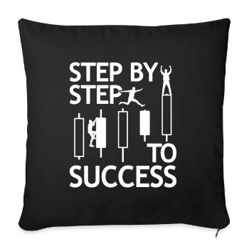 Trader Trading Forex Stock Trading Bourse - Housse de coussin décorative 45 x 45 cm - noir - Devant