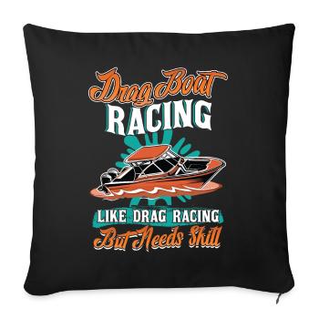 Course de dragster - comme les courses de dragsters, mais nécessite - Housse de coussin décorative 45 x 45 cm - noir - Devant