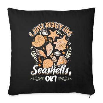 J’aime beaucoup les moules - Housse de coussin décorative 45 x 45 cm - noir - Devant