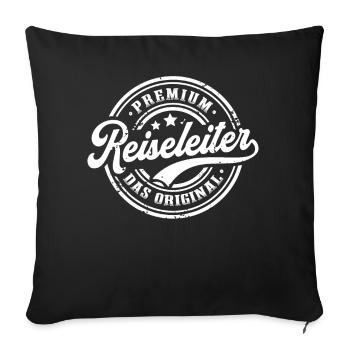 Reiseleiter Original Reiseleitung - Sofakissenbezug 45 x 45 cm - Schwarz - Vorne