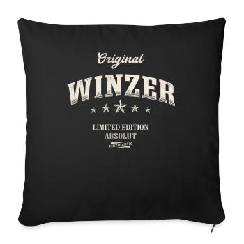 Winzer Limited Edition - Sofakissenbezug 45 x 45 cm - Schwarz - Vorne