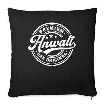Anwalt Original Jura Lustiges Anwalt - Sofakissenbezug 45 x 45 cm - Schwarz - Vorne