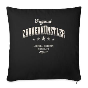 Zauberkünstler Limited Edition Magier Zauberer - Sofakissenbezug 45 x 45 cm - Schwarz - Vorne
