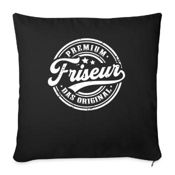 Friseur Original Frisör Friseursalon Friseurin - Sofakissenbezug 45 x 45 cm - Schwarz - Vorne