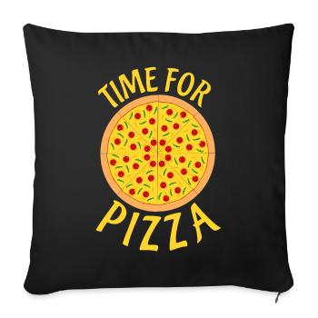 Pizza Time Pizza Baker Pizzaria - Sofa pillowcase 17,3'' x 17,3'' (45 x 45 cm) - black - Front