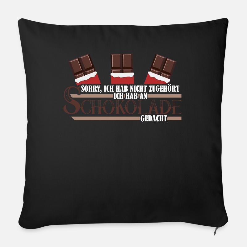 Schokolade Vollmilchschokolade - Sofakissenbezug 45 x 45 cm - Schwarz