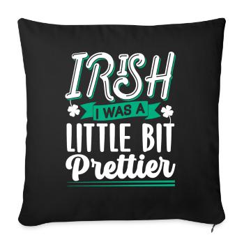 St Patricks Tag Gälisch Irland Ire Irisch - Sofakissenbezug 45 x 45 cm - Schwarz - Vorne