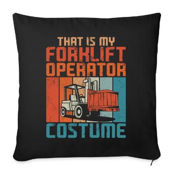Certified Forklift Truck Operator - Sofa pillowcase 17,3'' x 17,3'' (45 x 45 cm) - black - Front