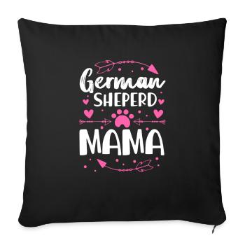 German Shepherd Mother Dog Dogs Gift - Sofa pillowcase 17,3'' x 17,3'' (45 x 45 cm) - black - Front