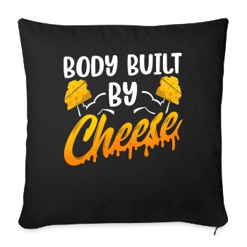 Body made of cheese love sweet sayings lovers - Sofa pillowcase 17,3'' x 17,3'' (45 x 45 cm) - black - Front