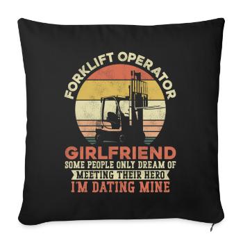 Certified Forklift Truck Operator - Sofa pillowcase 17,3'' x 17,3'' (45 x 45 cm) - black - Front