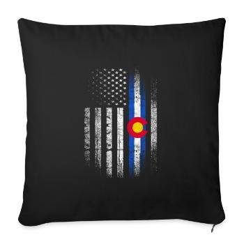 Colorado USA America Gift - Sofa pillowcase 17,3'' x 17,3'' (45 x 45 cm) - black - Front