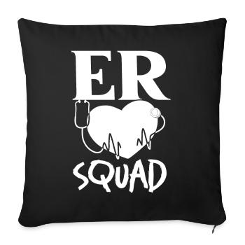 Emergency Department Emergency Nurse First Aid - Sofa pillowcase 17,3'' x 17,3'' (45 x 45 cm) - black - Front