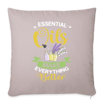 Essential Oil Diffuser Aromatherapy Plants - Sofa pillowcase 17,3'' x 17,3'' (45 x 45 cm) - light taupe - Front