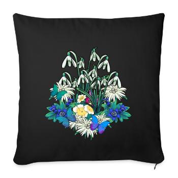 Spring Garden Nature Nature lover Gardener Ecology - Sofa pillowcase 17,3'' x 17,3'' (45 x 45 cm) - black - Front