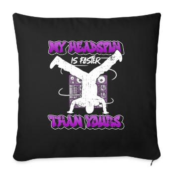 Breakdance Breakdancer Break Dance Hip Hop - Housse de coussin décorative 45 x 45 cm - noir - Devant