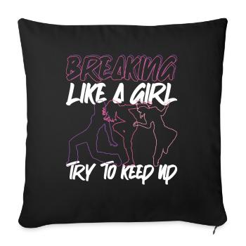Breakdancing BBoy Breakdancer Break Dance Hip Hop - Sofakissenbezug 45 x 45 cm - Schwarz - Vorne
