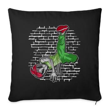 Breakdance Alien - Breakdance Hip Hop - Housse de coussin décorative 45 x 45 cm - noir - Devant