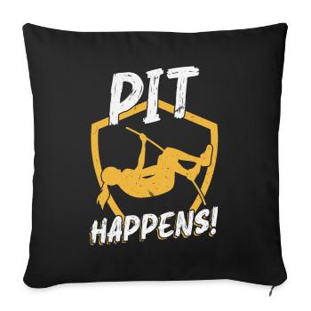 Pit Happens - Polsprung - Sofakissenbezug 45 x 45 cm - Schwarz - Vorne