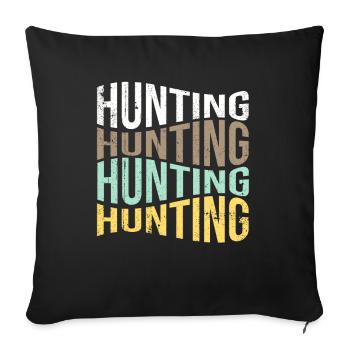 Hunt - Sofa pillowcase 17,3'' x 17,3'' (45 x 45 cm) - black - Front