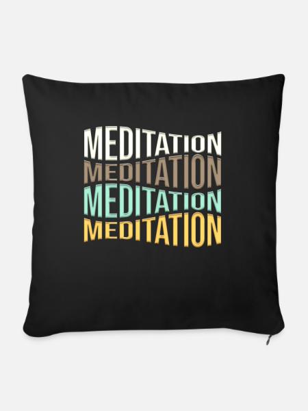 meditation - Sofakissenbezug 45 x 45 cm - Schwarz