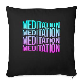 meditation - Sofa pillowcase 17,3'' x 17,3'' (45 x 45 cm) - black - Front