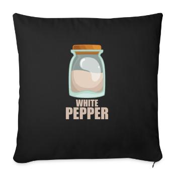 Épices au poivre blanc Goût Cuisine - Housse de coussin décorative 45 x 45 cm - noir - Devant