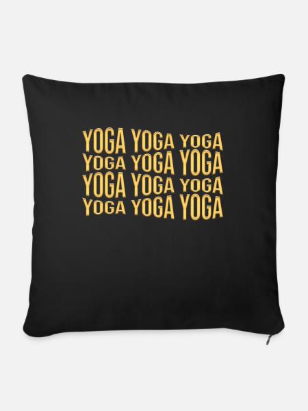 Yoga - Sofakissenbezug 45 x 45 cm - Schwarz