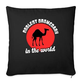 Cool dromedary saying - Sofa pillowcase 17,3'' x 17,3'' (45 x 45 cm) - black - Front