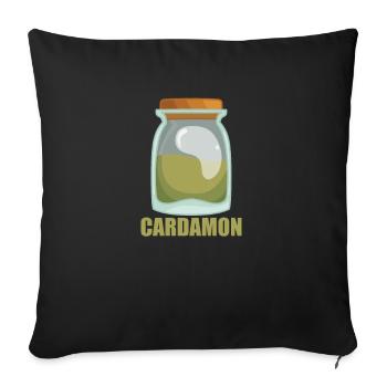 Cardamon Spice Goût Cuisine - Housse de coussin décorative 45 x 45 cm - noir - Devant