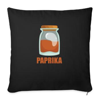 Paprika Spice Taste Food Cooking - Housse de coussin décorative 45 x 45 cm - noir - Devant
