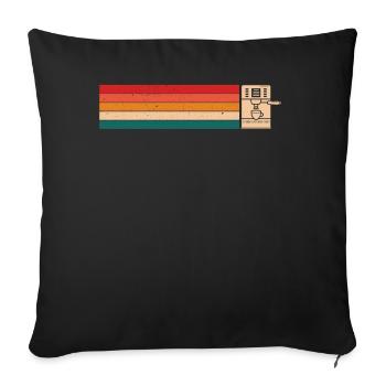Retro Style Barista Coffee Maker For Coffee Lover - Sofa pillowcase 17,3'' x 17,3'' (45 x 45 cm) - black - Front
