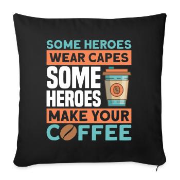 Funny Barista Coffeemaker For Coffee Lover - Sofa pillowcase 17,3'' x 17,3'' (45 x 45 cm) - black - Front