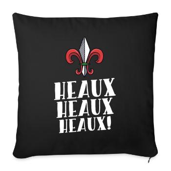 Heaux Heaux Heaux Cajun Christmas Louisiana Xmas - Sofa pillowcase 17,3'' x 17,3'' (45 x 45 cm) - black - Front