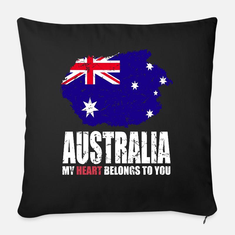 Australien Fahne - Sofakissenbezug 45 x 45 cm - Schwarz