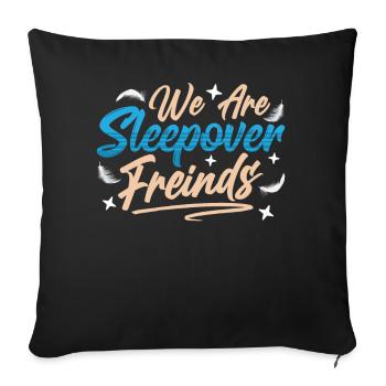 Nous sommes la nuit des amis font la fête pendant la nuit - Housse de coussin décorative 45 x 45 cm - noir - Devant