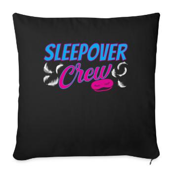 Soirée pyjama de l’équipe pour la nuit - Housse de coussin décorative 45 x 45 cm - noir - Devant