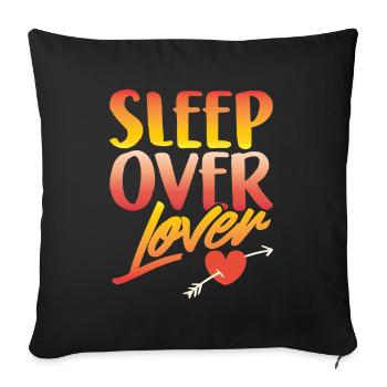 Nuitée des amoureux Nuitée - Housse de coussin décorative 45 x 45 cm - noir - Devant