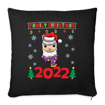 Family Christmas 2022 Funny Matching Xmas Lover - Sofa pillowcase 17,3'' x 17,3'' (45 x 45 cm) - black - Front