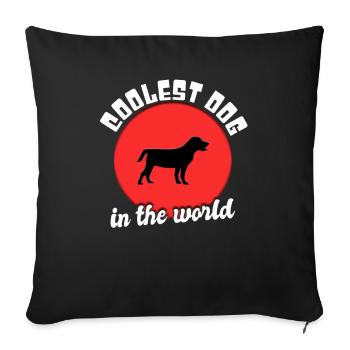 Chien cool dire - Housse de coussin décorative 45 x 45 cm - noir - Devant