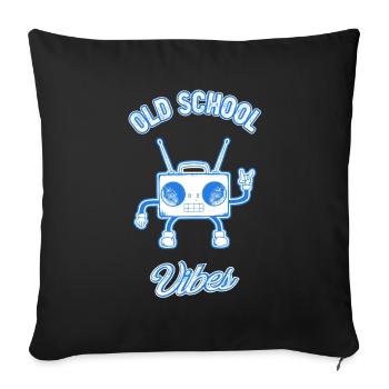 Old School Vibes Retro Beat Box Music Lover - Sofakissenbezug 45 x 45 cm - Schwarz - Vorne