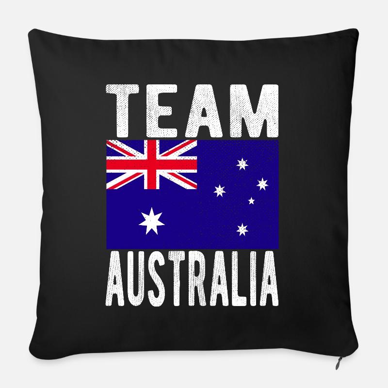 Australien Fahne - Sofakissenbezug 45 x 45 cm - Schwarz