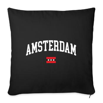 Amsterdam souvenir dutch dutch to - Sofa pillowcase 17,3'' x 17,3'' (45 x 45 cm) - black - Front