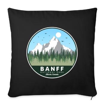 Banff Alberta National Park Canada Souvenir Hiking - Sofa pillowcase 17,3'' x 17,3'' (45 x 45 cm) - black - Front