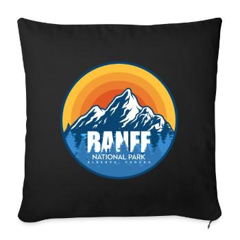 Banff National Park Alberta Canada Souvenir - Sofa pillowcase 17,3'' x 17,3'' (45 x 45 cm) - black - Front