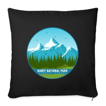 Banff Canada National Park Alberta Souvenir Hiking - Sofa pillowcase 17,3'' x 17,3'' (45 x 45 cm) - black - Front