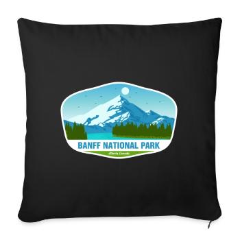 Banff Canada National Park Alberta Souvenir Hiking - Sofa pillowcase 17,3'' x 17,3'' (45 x 45 cm) - black - Front