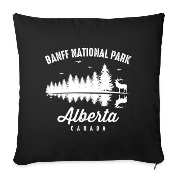 Banff Canada National Park Alberta Souvenir Hiking - Sofa pillowcase 17,3'' x 17,3'' (45 x 45 cm) - black - Front
