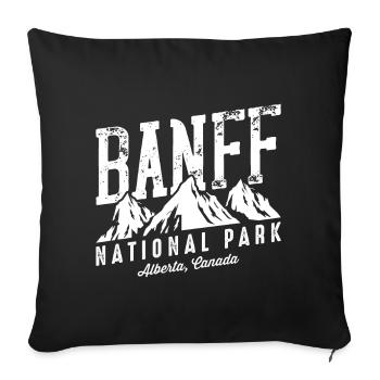 Randonnées Canada Parc national Banff Souvenir Alb - Housse de coussin décorative 45 x 45 cm - noir - Devant